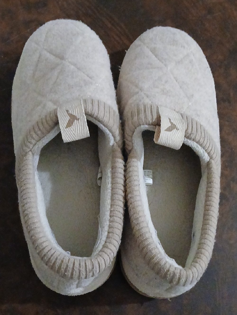 Cozy Quilted Women's Slippers in Beige